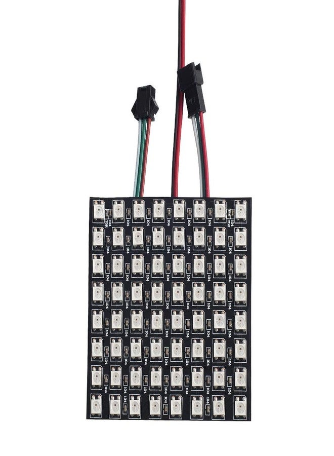 BTF-LIGHTING لوحة عرض LED من نوع BTF-LIGHTING WS2812B ECO RGB، مزودة بأسلاك من سبيكة معدنية، و5050SMD، قابلة للعنونة بشكل فردي، 8×8 بكسل (256 بكسل)، ولوحة FPCB مرنة، وألوان كاملة، متوافقة مع وحدات تحكم WLED وSP802E وغيرها، لعرض الصور والفيديو والنصوص، تعمل بجهد 5 فولت تيار مستمر. - Image 1